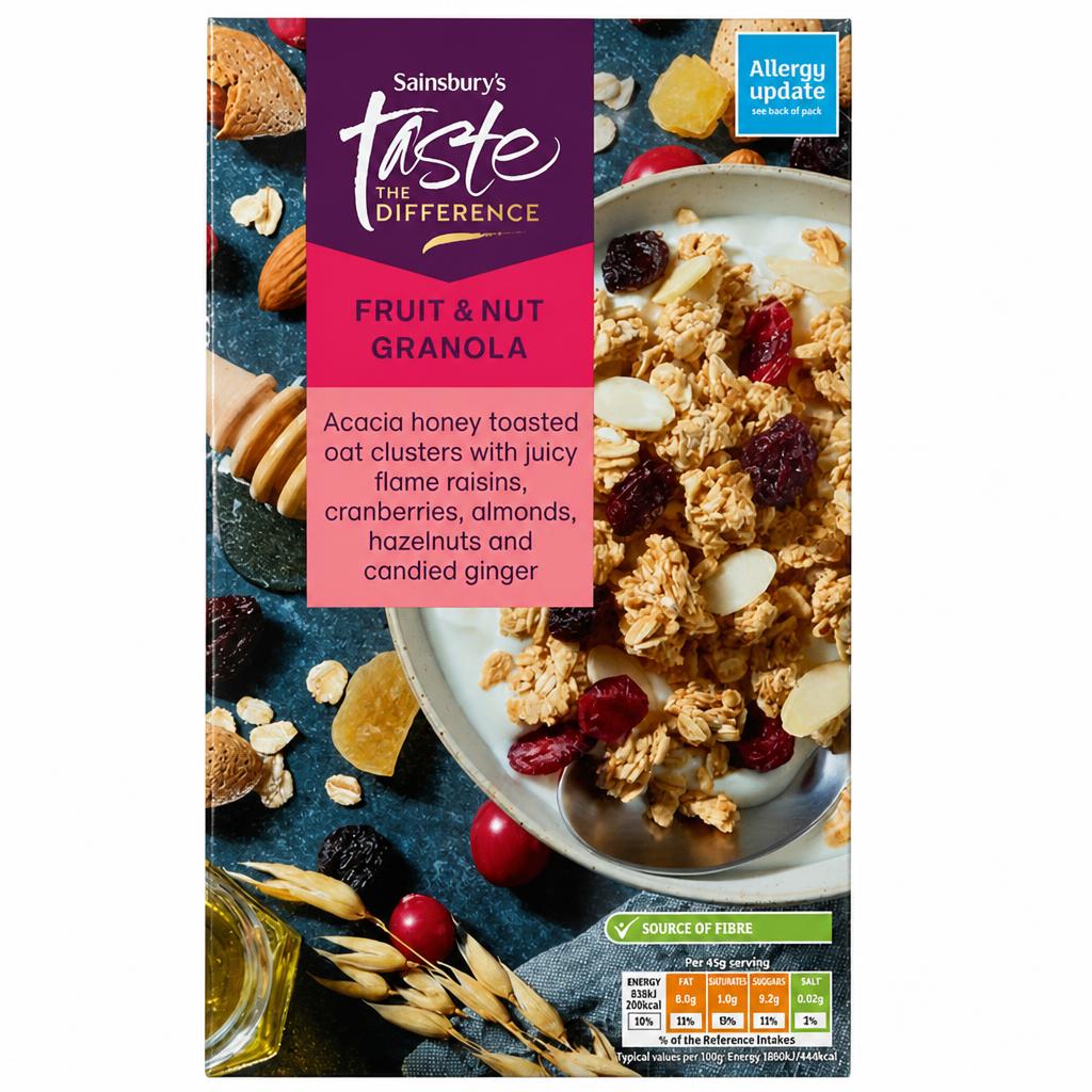 Sainsbury's Fruit & Nut Granola, Taste the Difference 500g