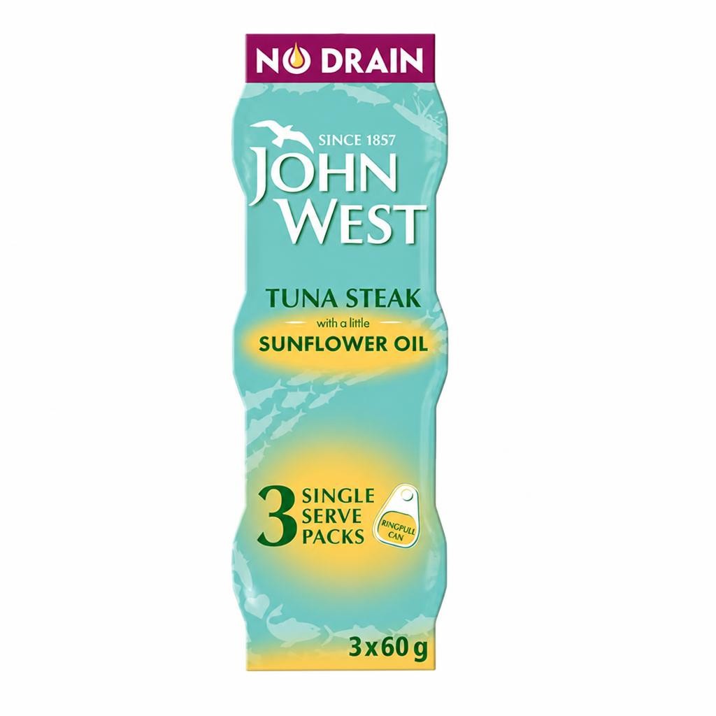 John West Tuna Steak with Sunflower Oil 3x60g