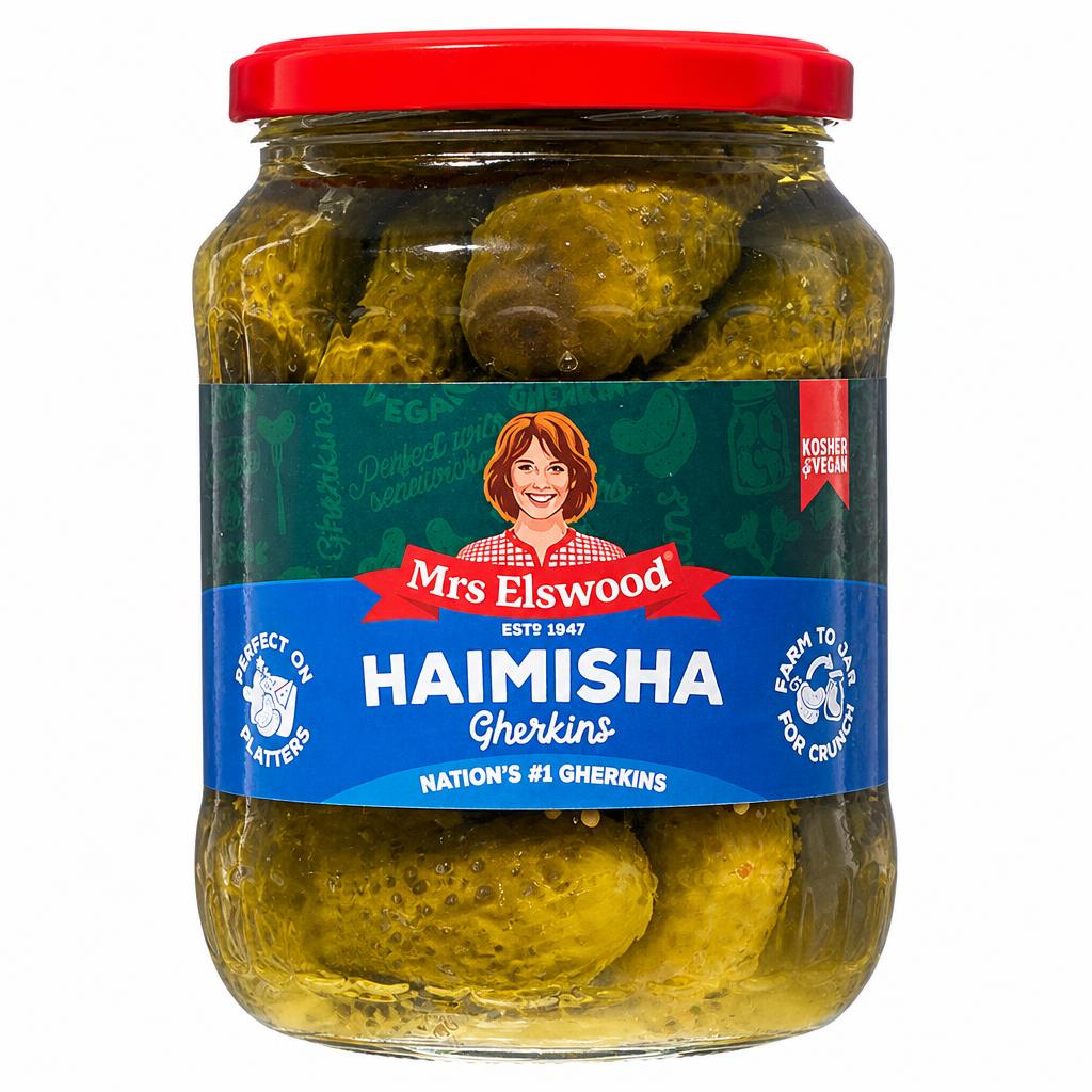 Mrs Elswood Haimisha Gherkins 670g (360g*)