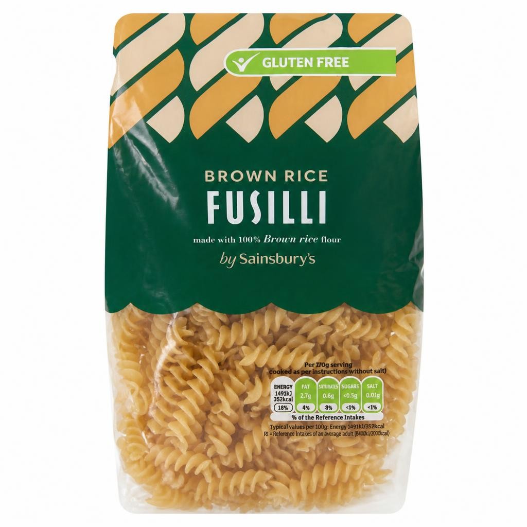 Sainsbury's Brown Rice Fusilli Pasta 250g