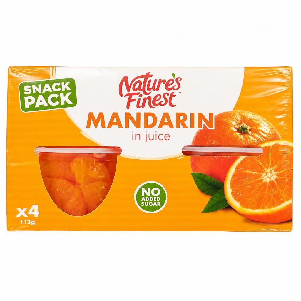 Nature's Finest Mandarin in Juice 4x113g