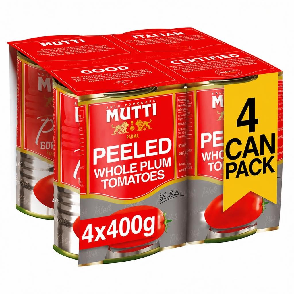 Mutti Peeled Whole Plum Tomatoes 4 x 400g