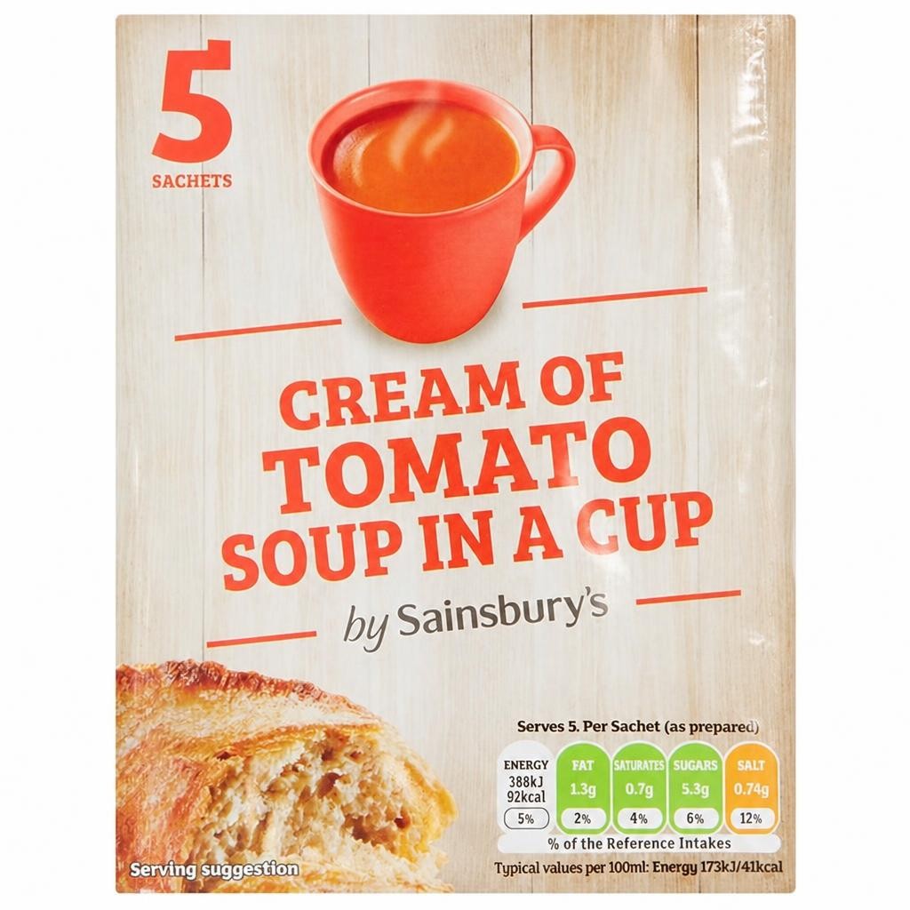 Sainsbury's Cream of Tomato Soup in a Cup x5 24g