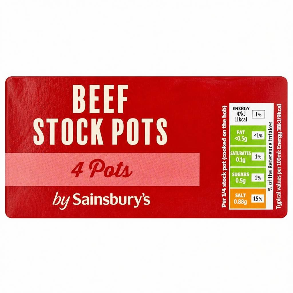 Sainsbury's Beef Stock Pots x4 112g