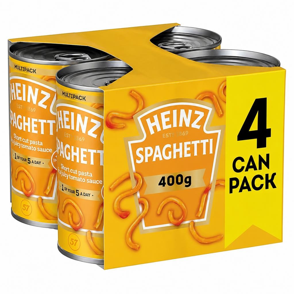 Heinz Spaghetti In Tomato Sauce 4x400g