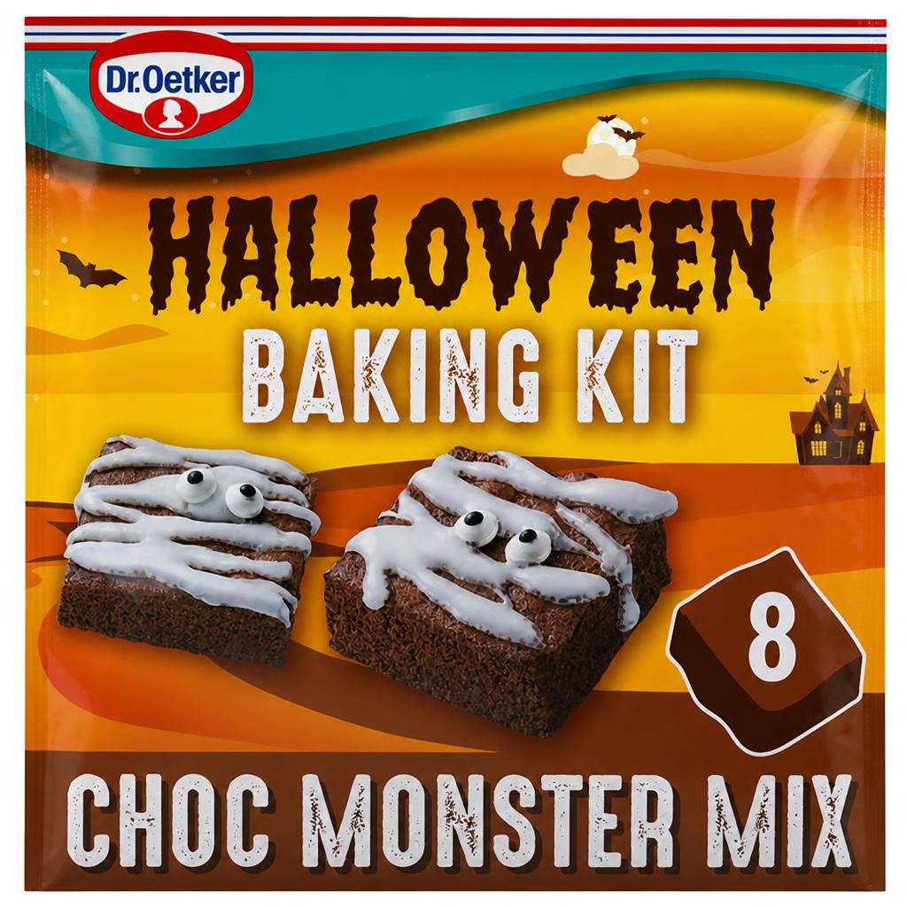 Dr.Oetker the Spooks of Halloween Chocolate Monster Mix Baking & Decorating Kit 370g