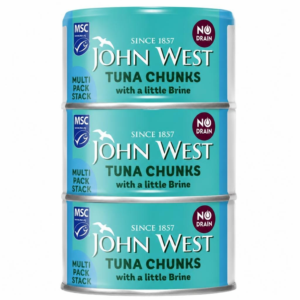 John West No Drain Tuna Chunks with a Little Brine MSC 3x100g