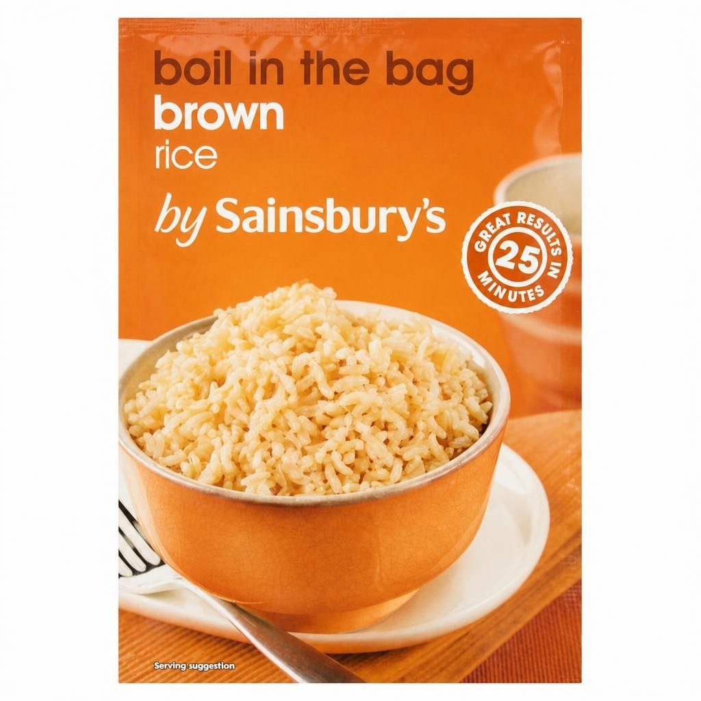 Sainsbury's Boil In The Bag Brown Rice 4x125g