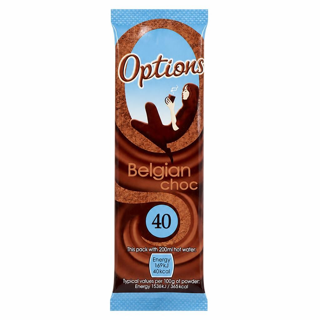 Options Instant Belgian Hot Chocolate Drink 11g