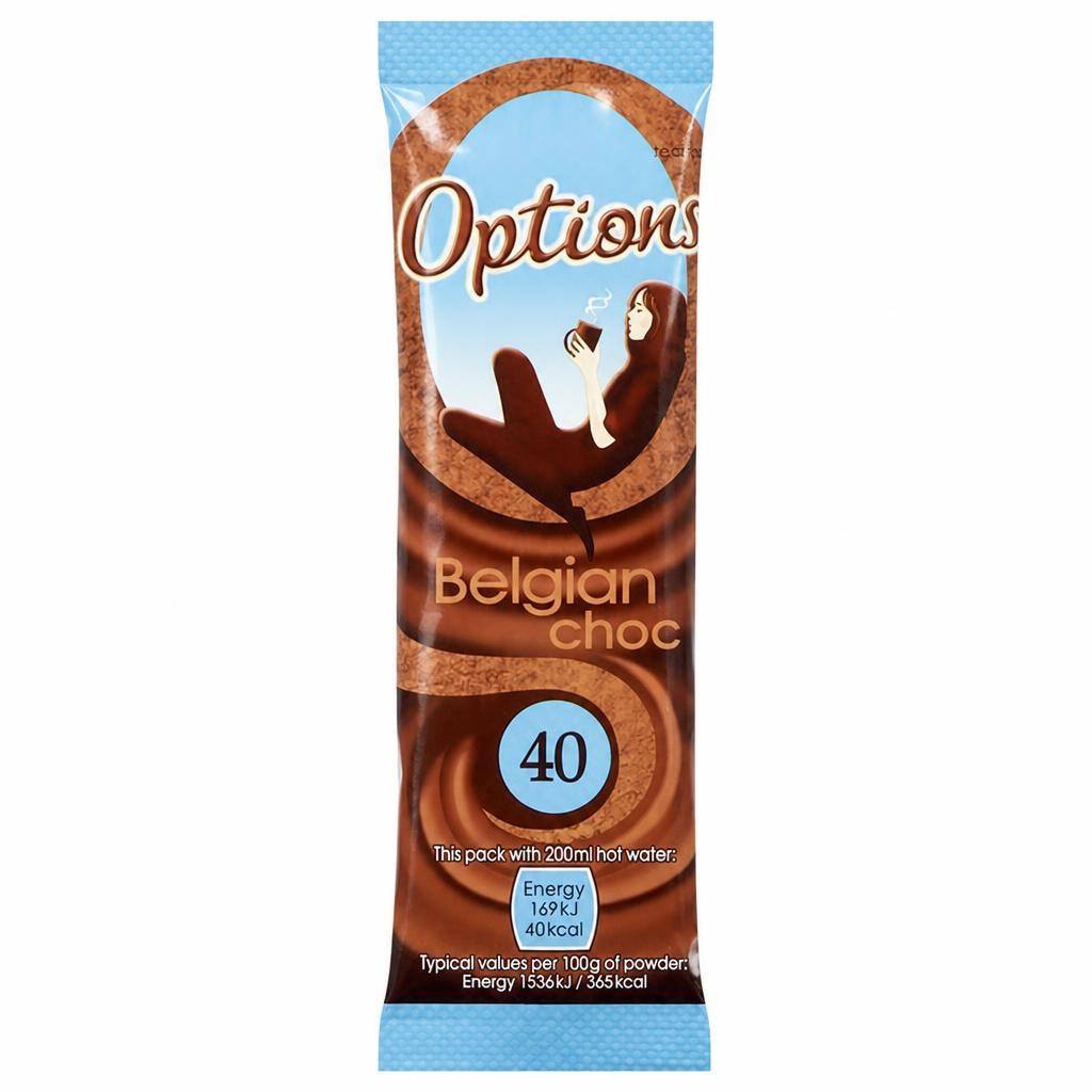 Options Instant Belgian Hot Chocolate Drink 11g