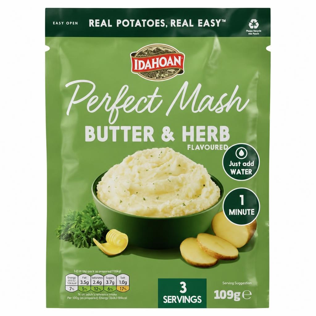 Idahoan Perfect Mash, Butter & Herb 109g