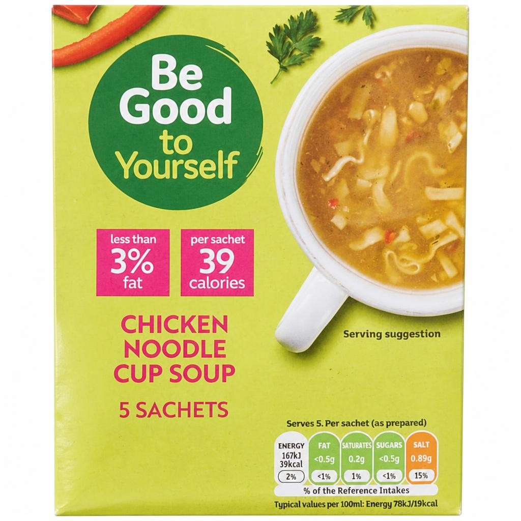 Sainsbury's Be Good to Yourself Chicken Noodle Cup Soup 5x13g