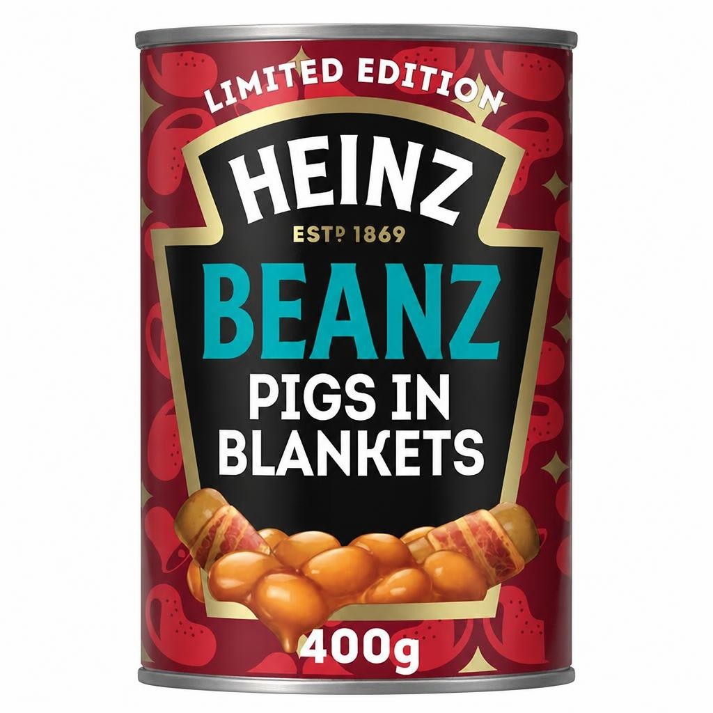Heinz Baked Beans Pigs in Blankets with Christmas Seasoning, Limited Edition 400g
