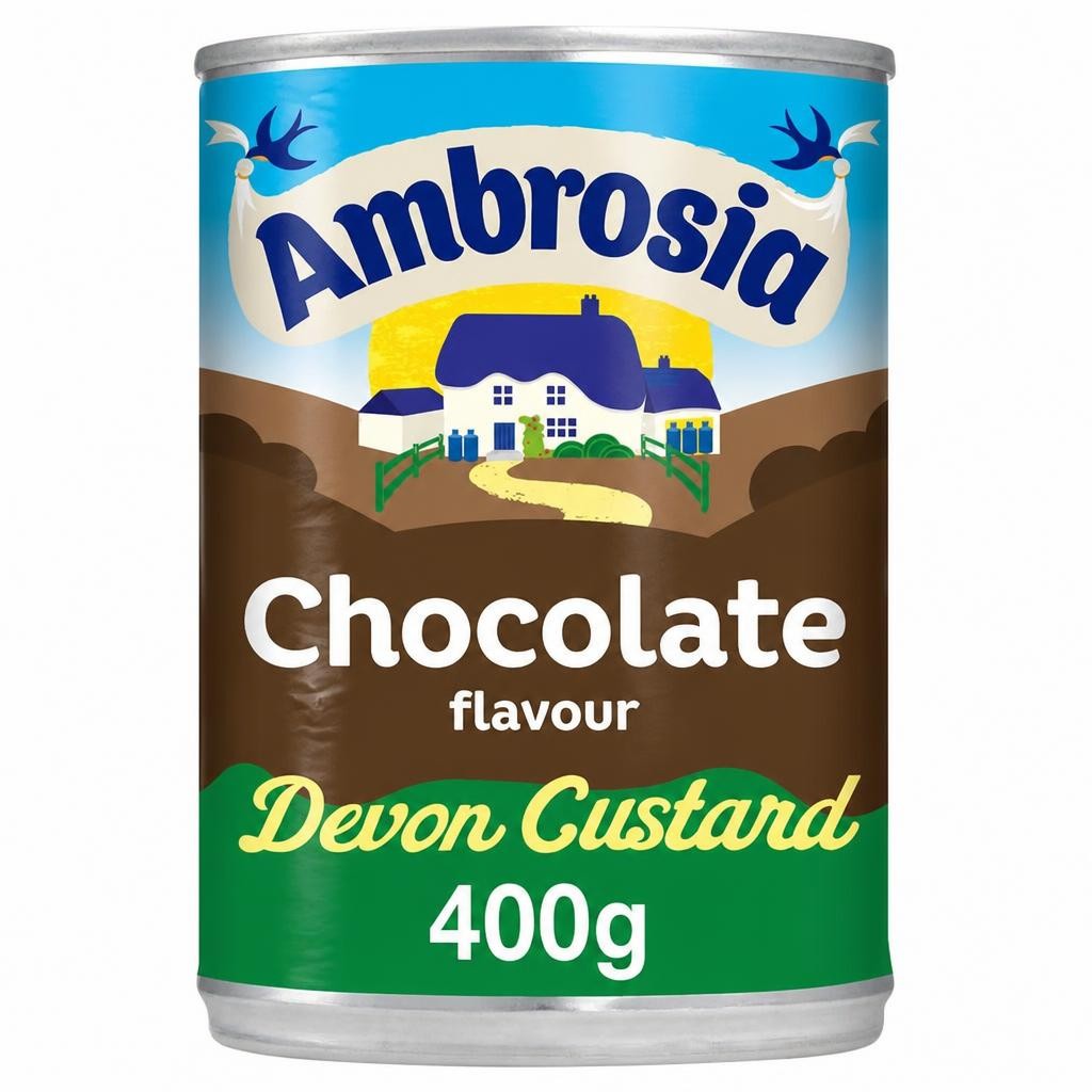 Ambrosia 400g Chocolate Custard Dessert Can