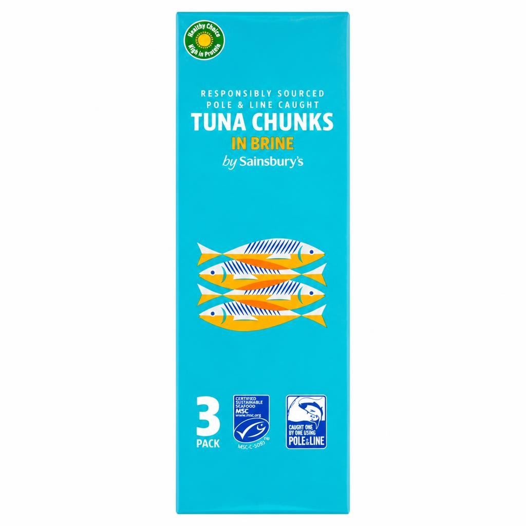Sainsbury's Tuna Chunks in Brine 3x80g