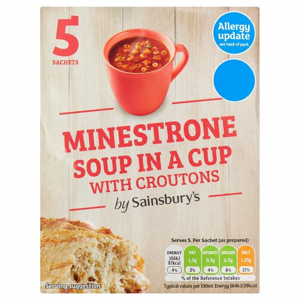 Sainsbury's Minestrone Cup Soup with Croutons 115g