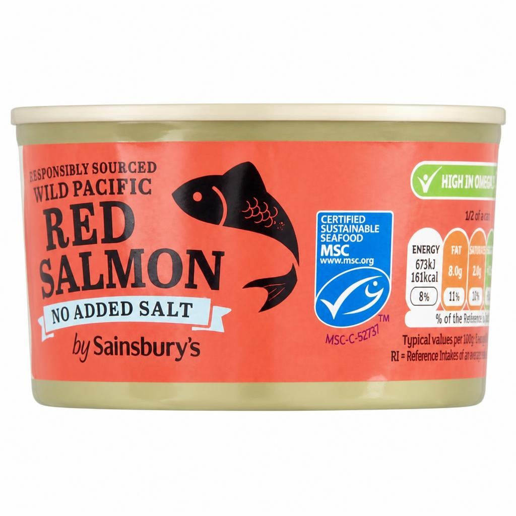Sainsbury's Wild Pacific Red Salmon No Added Salt 212g
