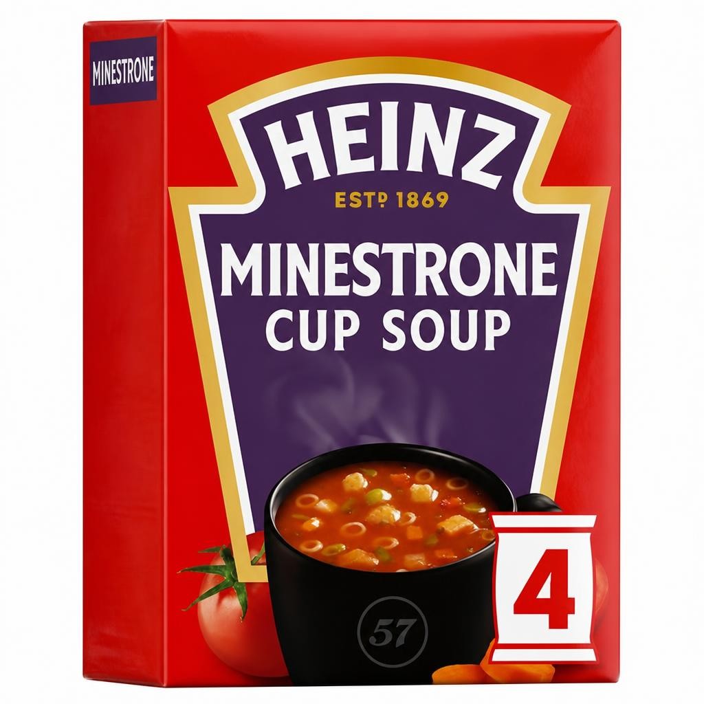 Heinz Minestrone Cup Packet Soup 4x18g