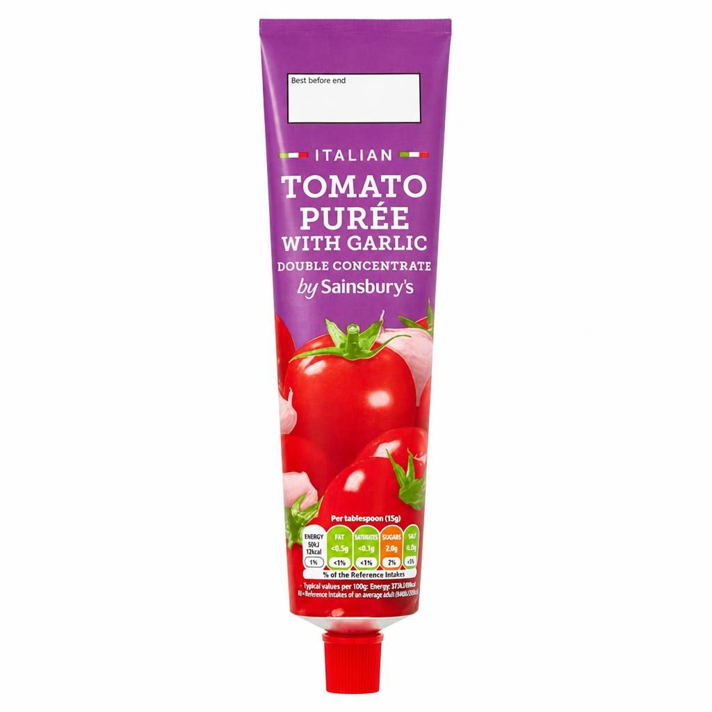 Sainsbury's Tomato Puree With Garlic 200g