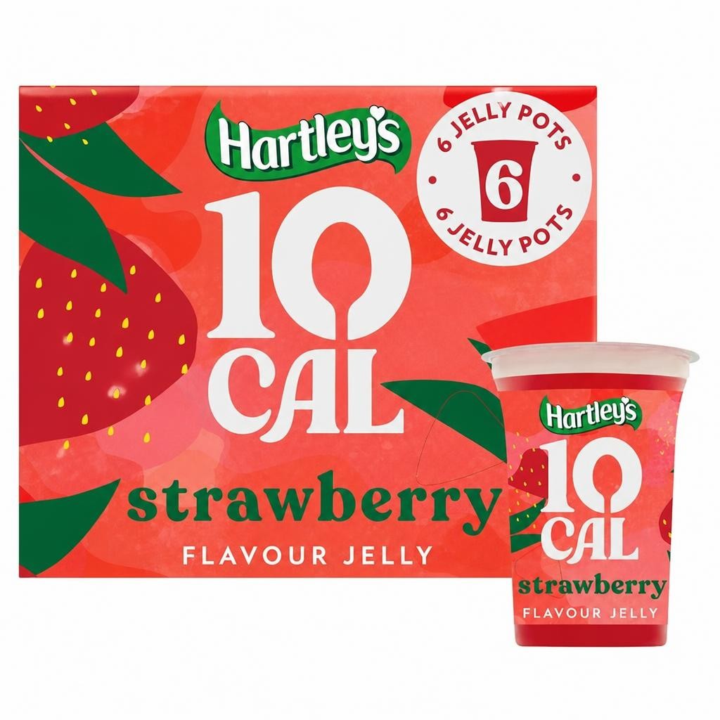 Hartley's 10 Cal Strawberry Jelly Pot Multipack 6x175g