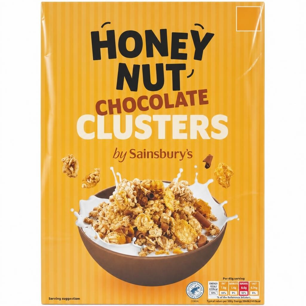 Sainsbury's Honey Nut Chocolate Clusters 500g