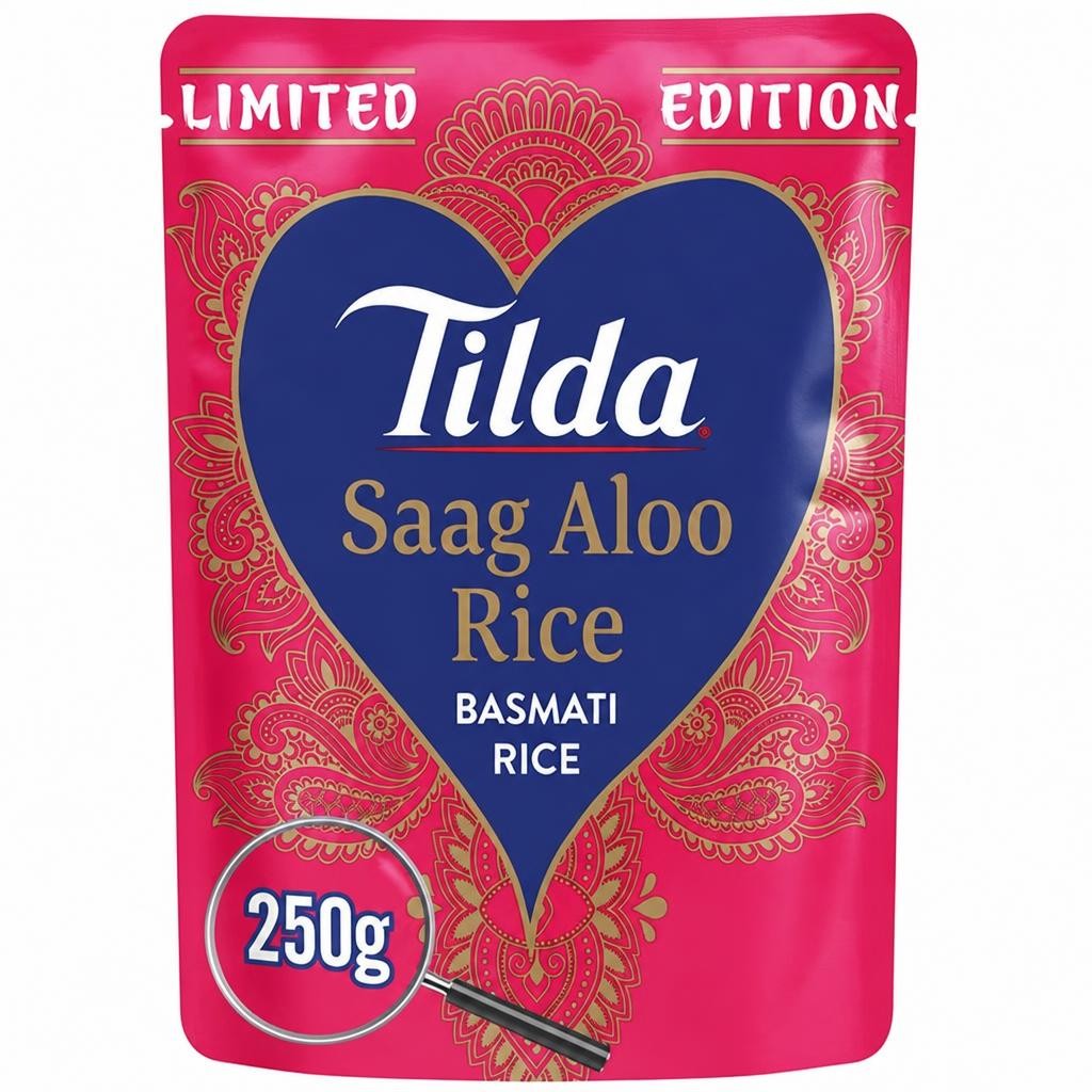 Tilda Saag Aloo Rice, Limited Edition 250g