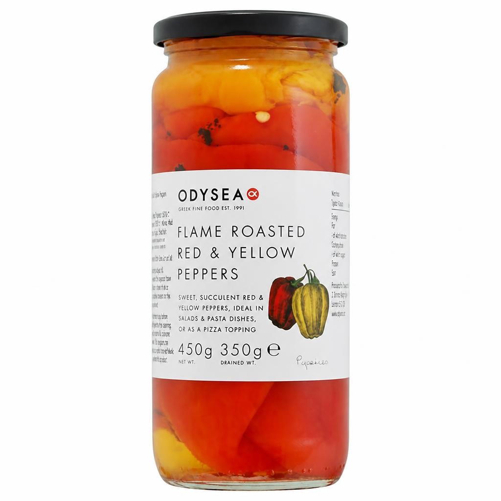 Odysea Roasted Red & Yellow Peppers 450g (350g*)