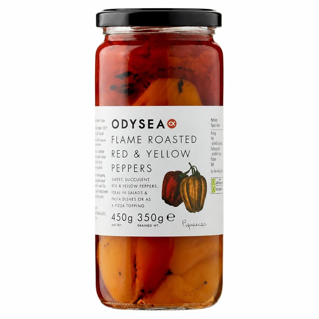 Odysea Roasted Red & Yellow Peppers 450g (350g*)