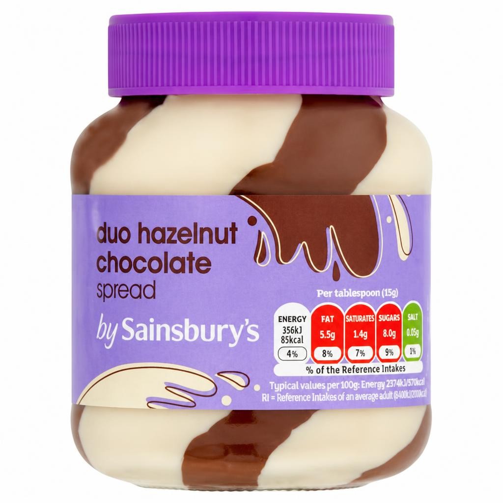 Sainsbury's Duo Hazelnut Chocolate Spread 400g