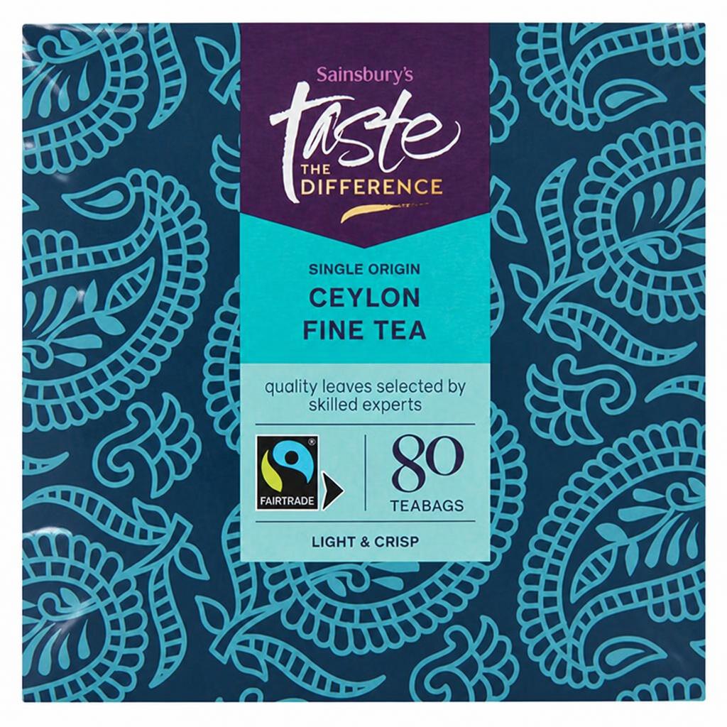 Sainsbury's Ceylon Tea Bags, Taste the Difference x80