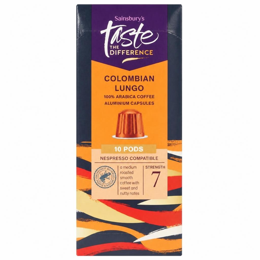 Sainsbury's Colombian Lungo, Taste the Difference x10 52g