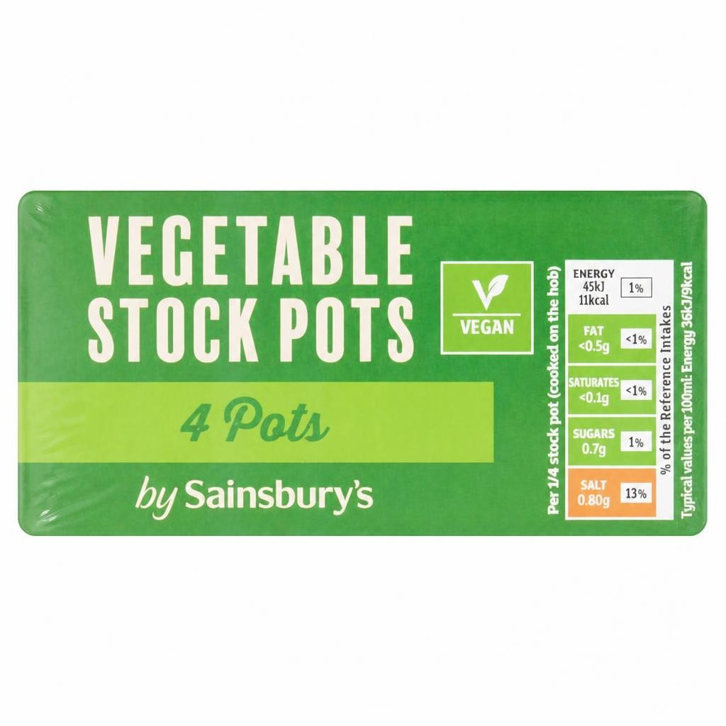 Sainsbury's Veg Stock Pots x4 112g