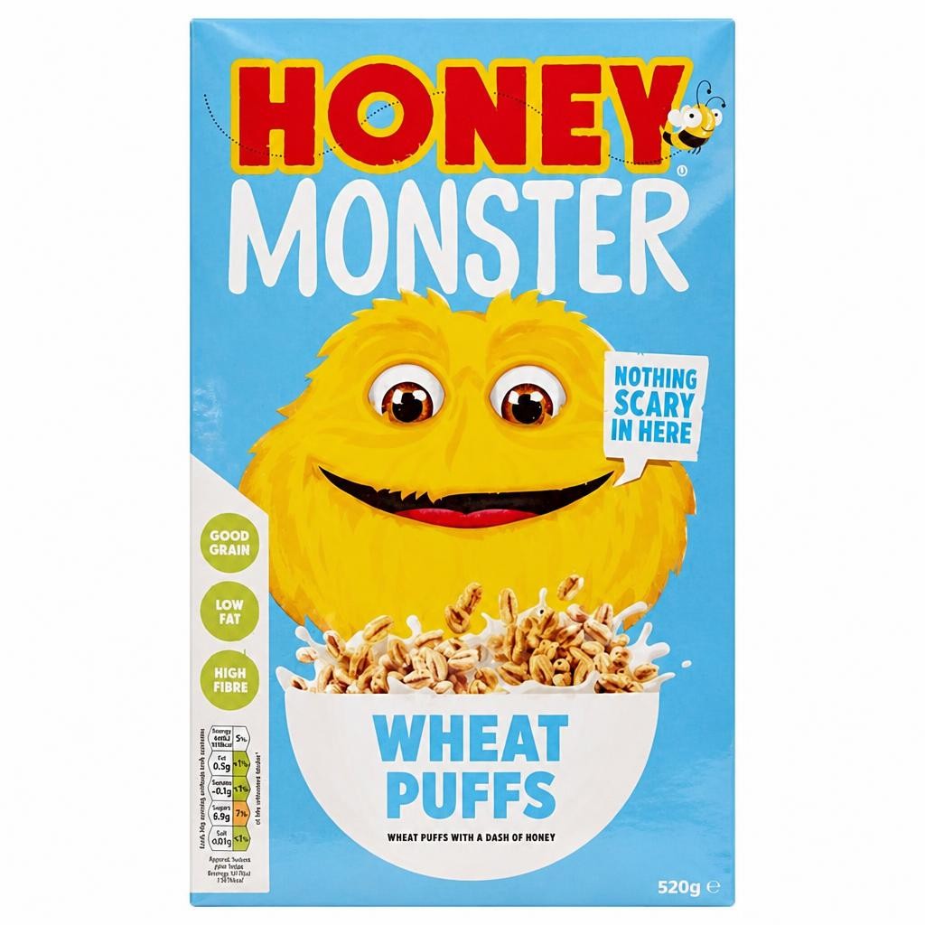 Honey Monster Wheat Puffs 520g