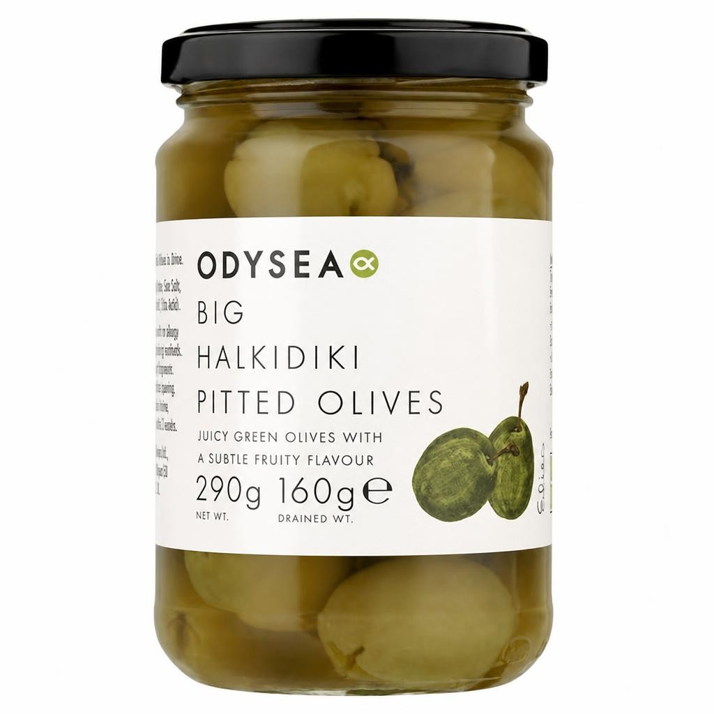 Odysea Greek Big Halkidiki Pitted Olives 290g (160g*)
