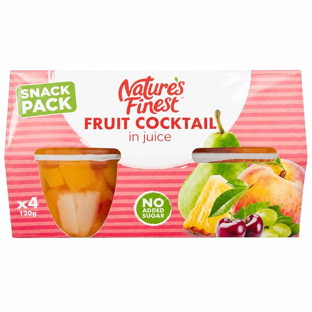 Nature's Finest Fruit Cocktail In Juice 4x120g