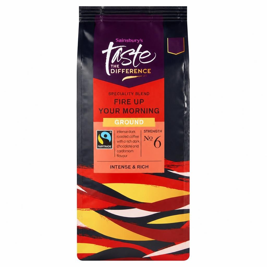 Sainsbury's Fire Up Your Morning Ground, Taste the Difference 227g