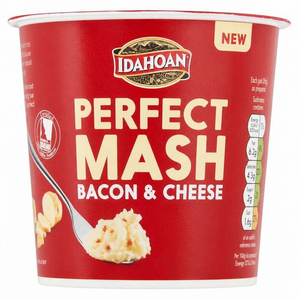 Idahoan Perfect Mash Bacon & Cheese Snack Pot 55g