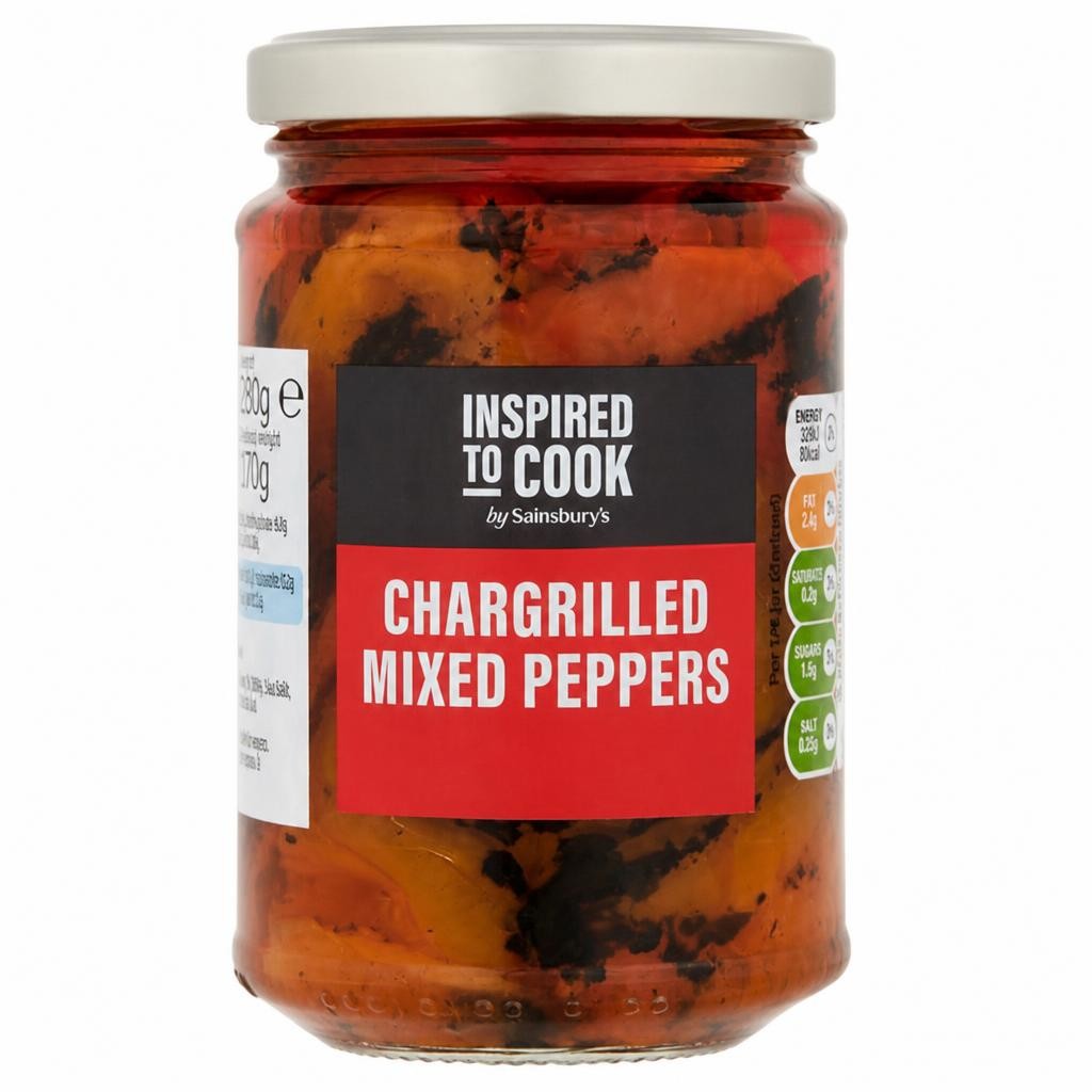 Sainsbury's Chargrilled Mixed Peppers, Inspired to Cook 280g (170g*)