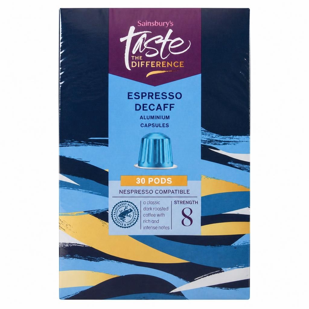 Sainsbury's Espresso Decaff Pods, Taste the Difference x30 156g