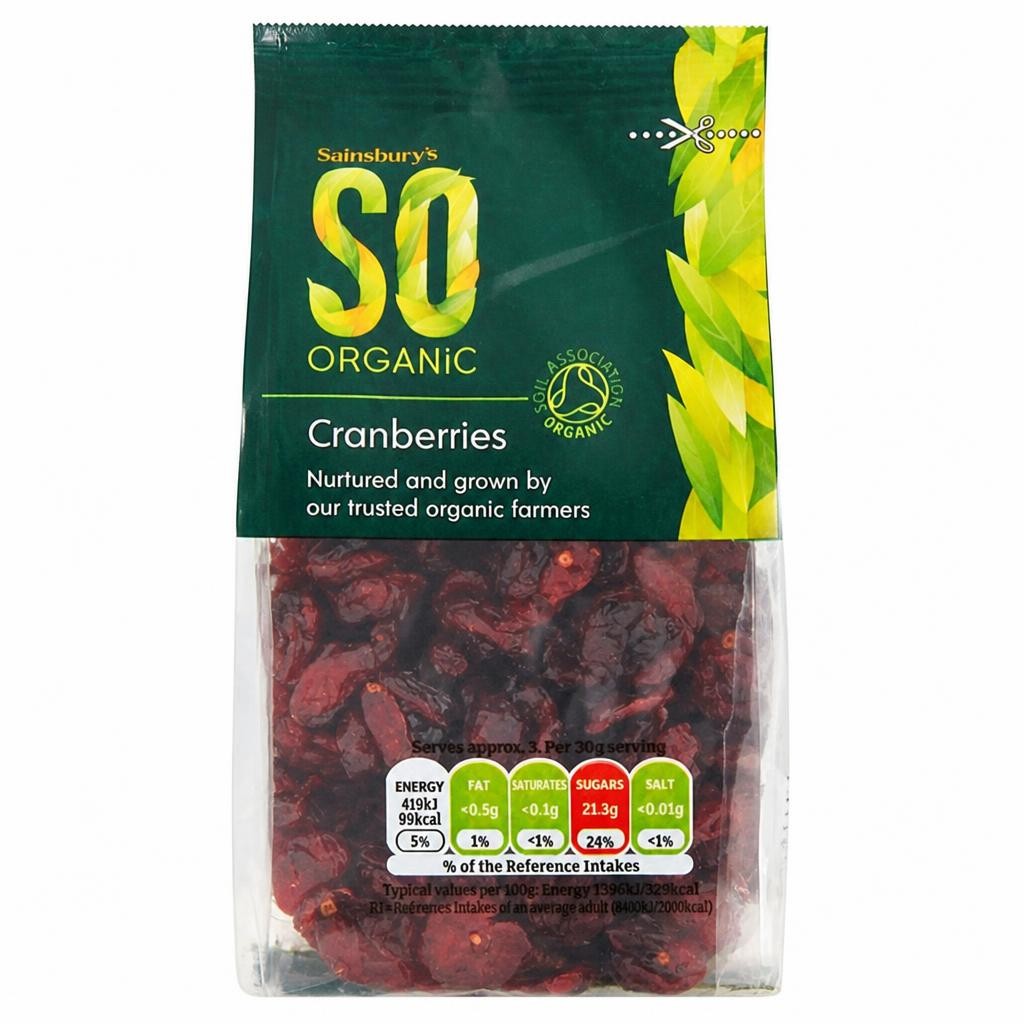 Sainsbury's Cranberries, SO Organic 100g