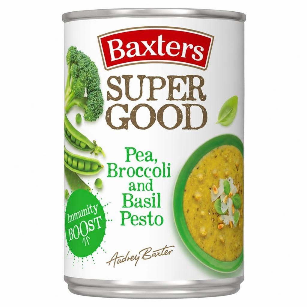 Baxters Super Good Pea, Broccoli and Basil Pesto Soup 400g