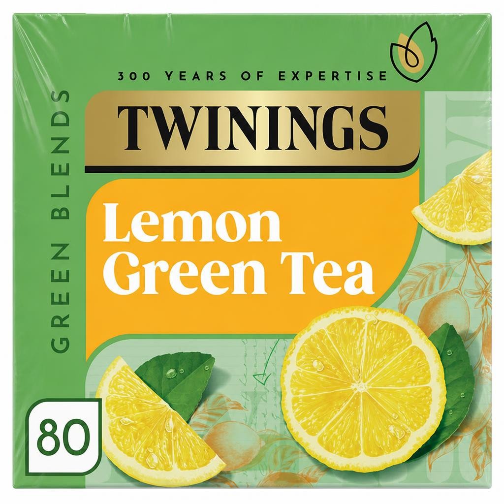 Twinings Lemon Green Tea, 80 Tea Bags