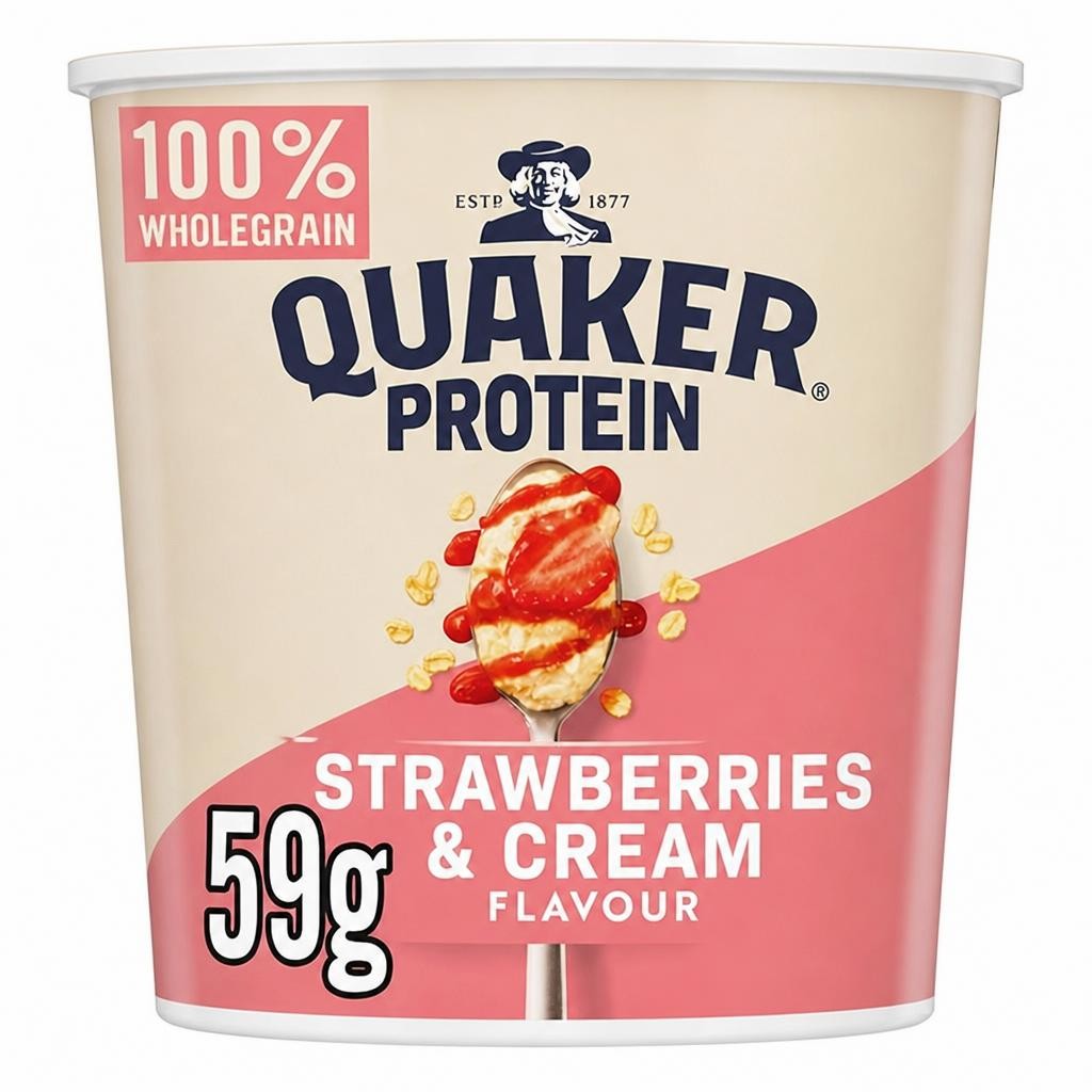 Quaker Oats High Protein Strawberries & Cream Porridge Pot 58g