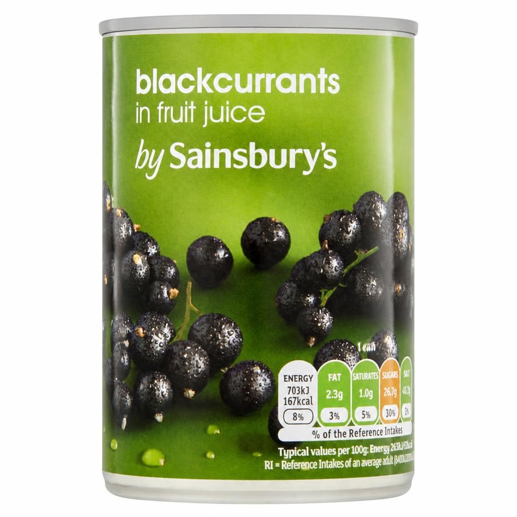 Sainsbury's Blackcurrants in Fruit Juice 290g