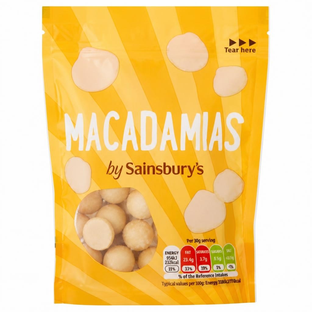 Sainsbury's Whole Macadamia Nuts 100g