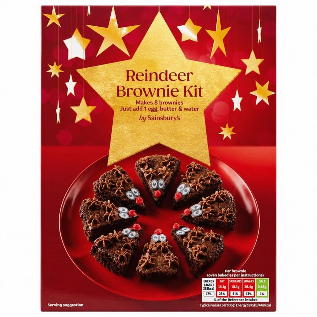 Sainsbury's Christmas Reindeer Brownie