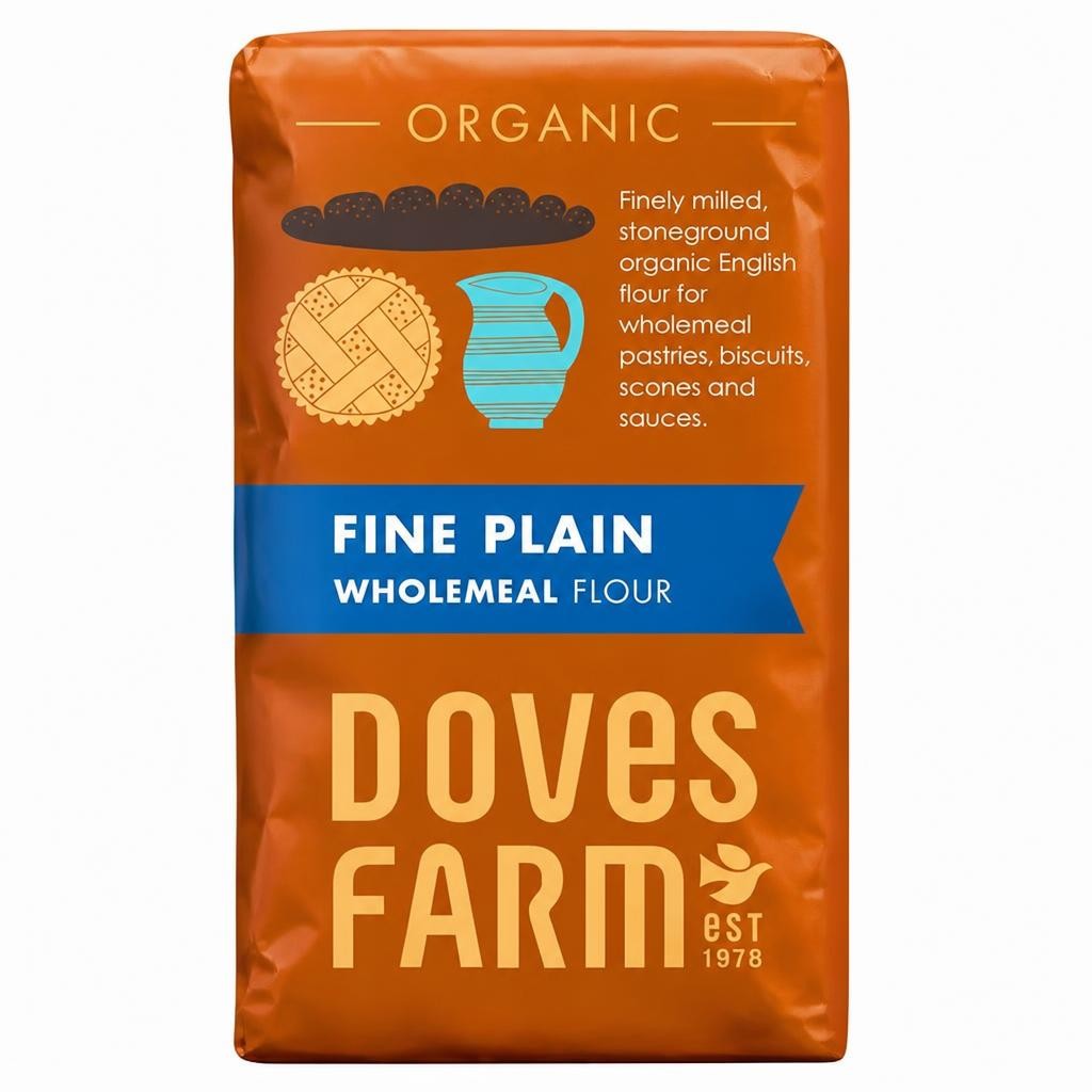 Doves Farm Organic Fine Plain Wholemeal Flour 1kg