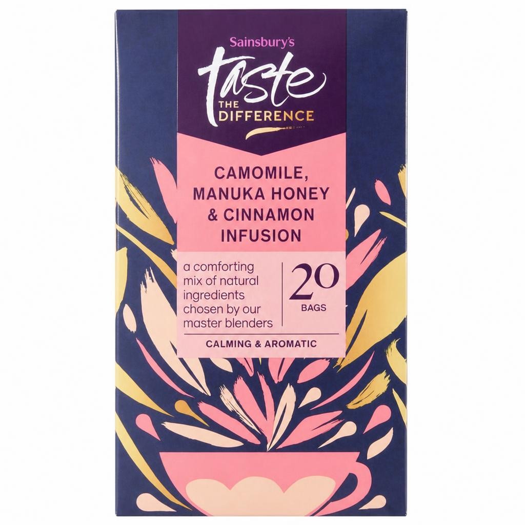 Sainsbury's Camomile, Manuka Honey & Cinnamon Infusion Bags, Taste the Difference x20 30g