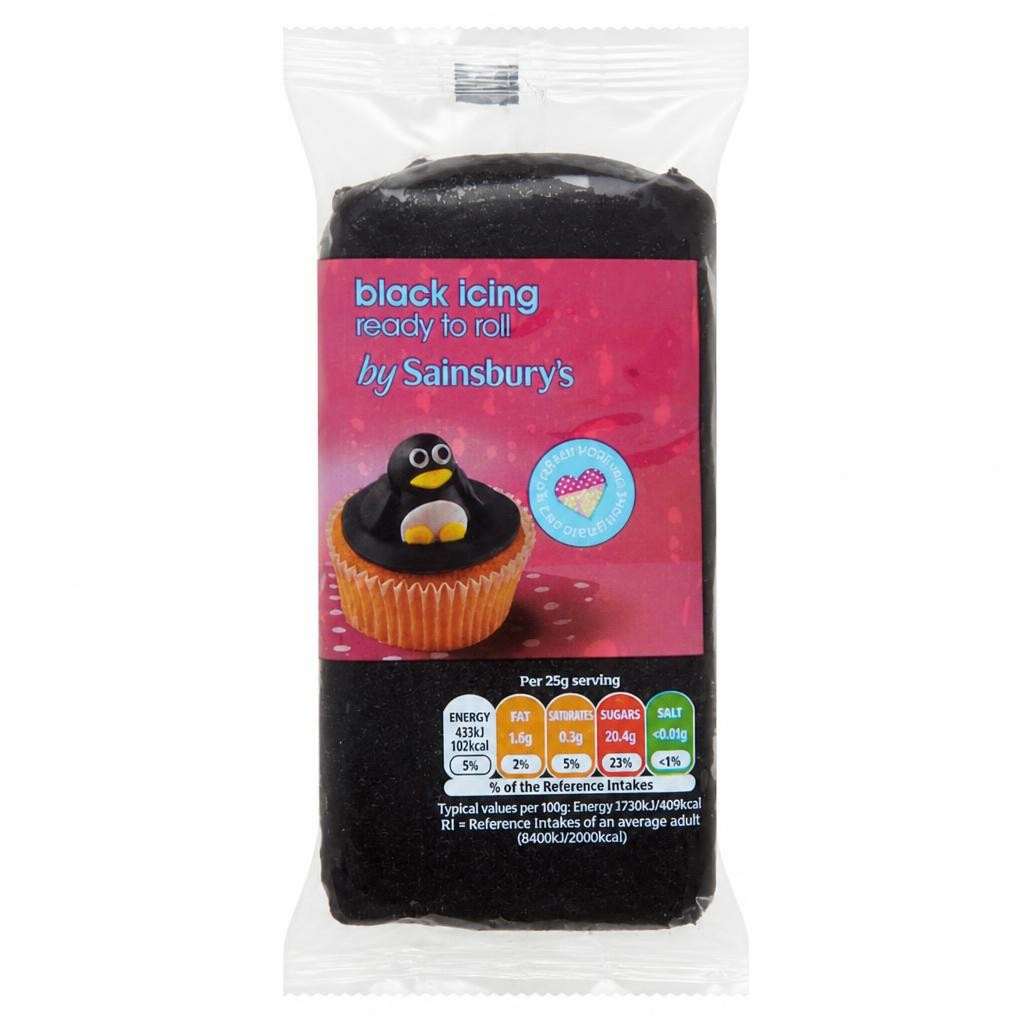 Sainsbury's Ready to Roll Black Icing 250g