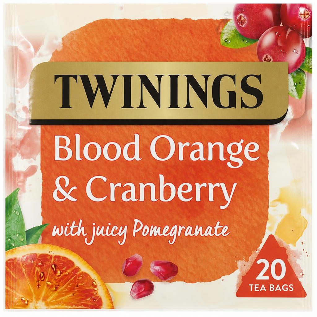 Twinings Blood Orange & Cranberry with Juicy Pomegranate Tea Bags x20 40g
